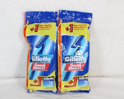 Pack of 2 Gillette Custom Plus 3 Bladed Performance Brand New