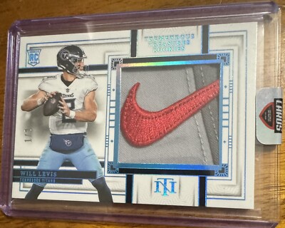 WILL LEVIS 2023 PANINI NATIONAL TREASURES TREMENDOUS TREASURES RC 1/2 NIKE  