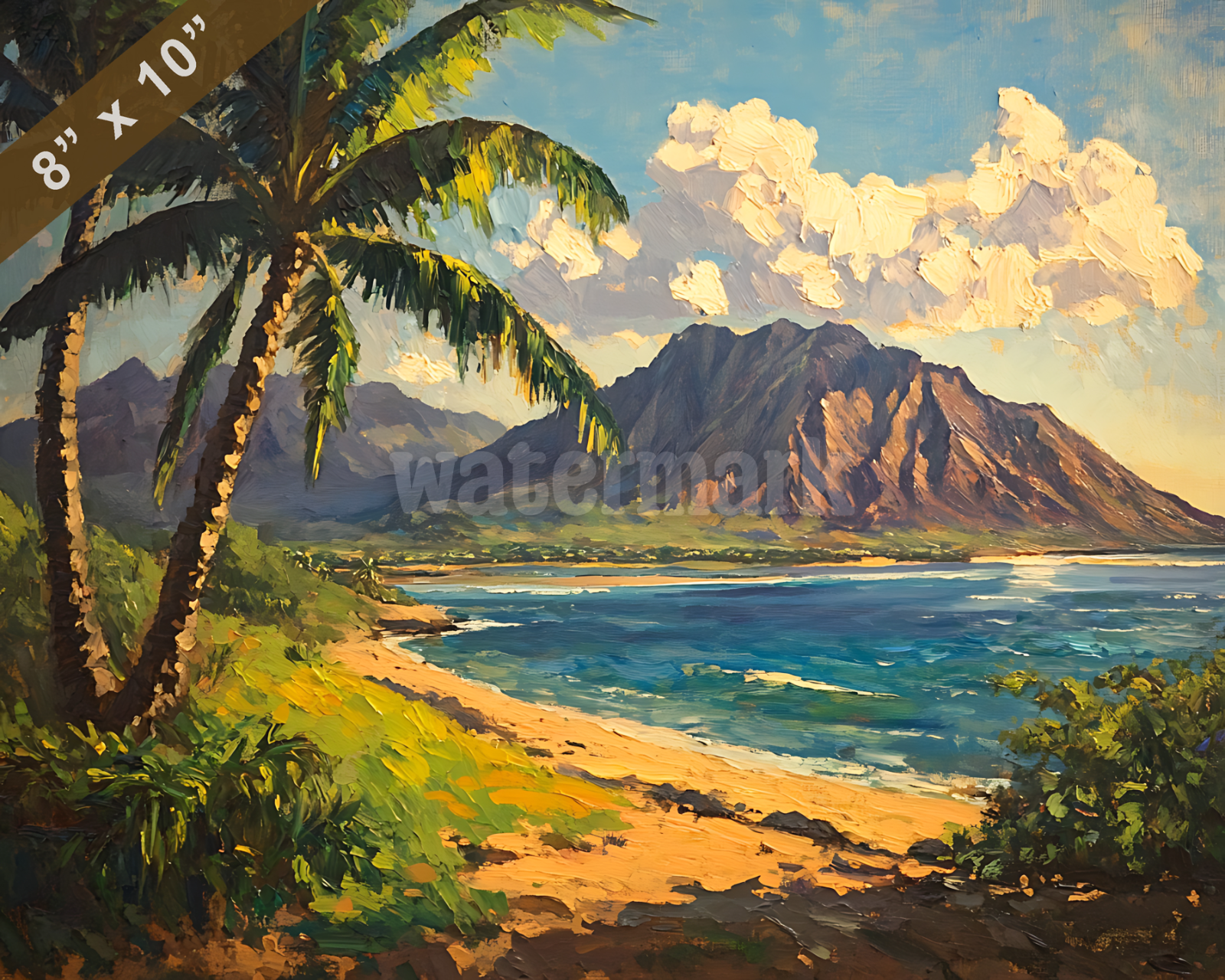 Hawaii with volcanic islands oil painting 8x10 Print 9.33.51AM 8.47.39PM