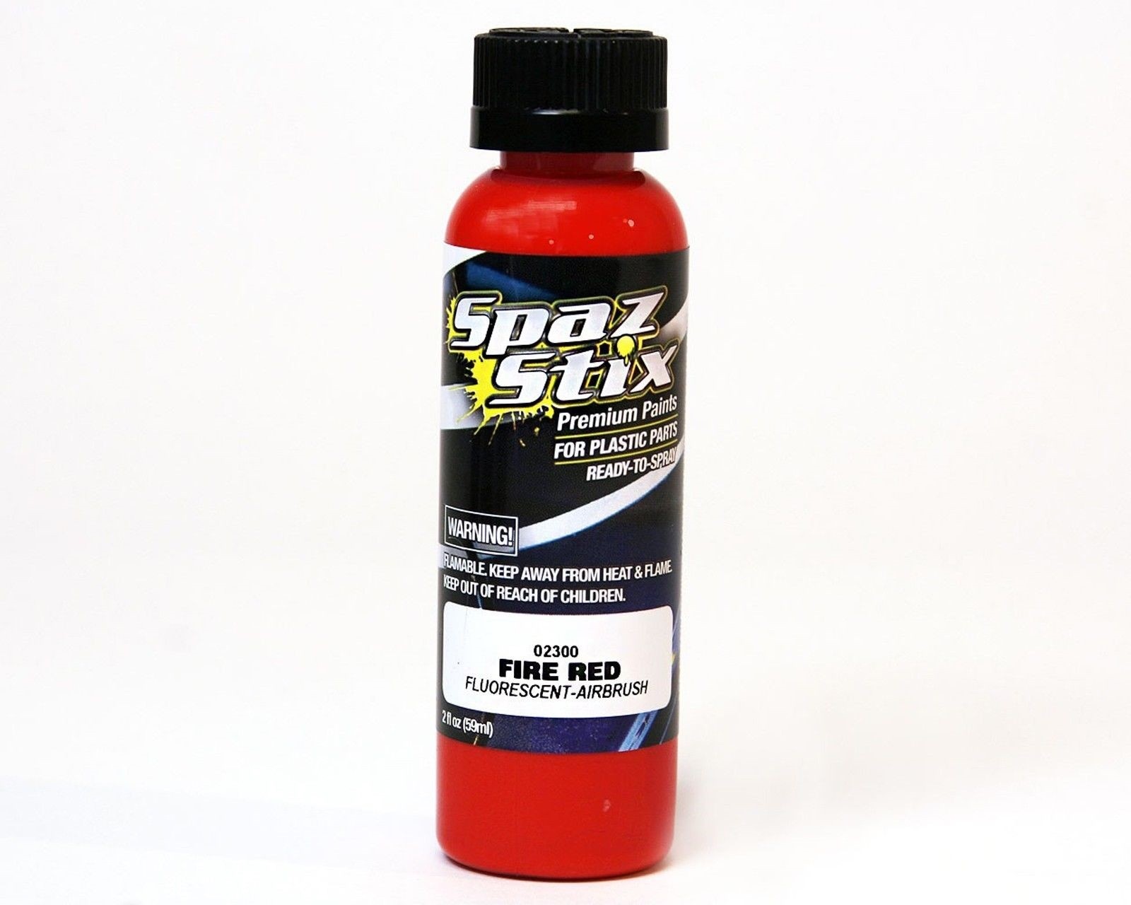 Spaz Stix Fire Red Fluorescent Airbrush Paint for R/C Lexan Body # SZX02300