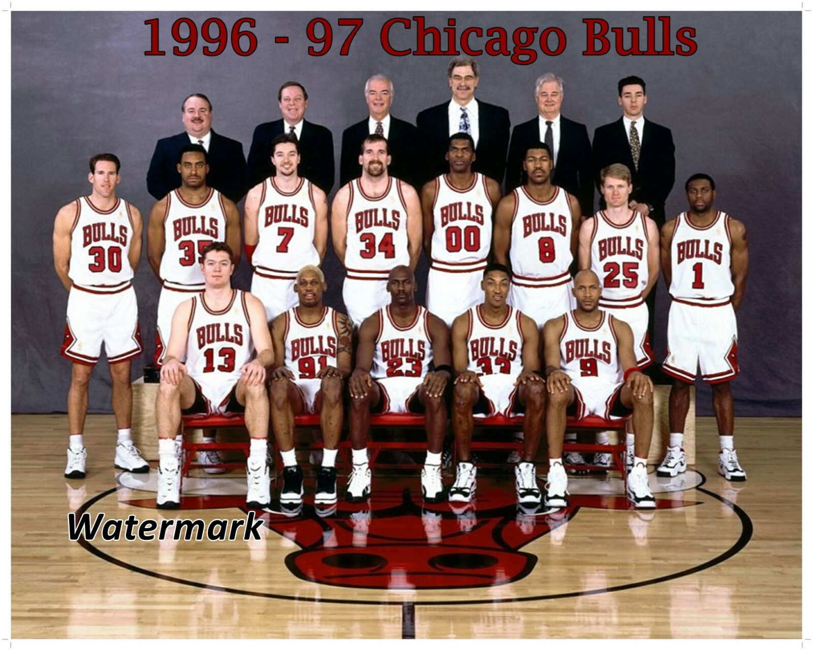 NBA 1996 - 97 Chicago Bulls Team Picture Color 8 X 10 Photo NBA 1996 - 97 Chicago Bulls Team Picture Color 8 X 10 Photo