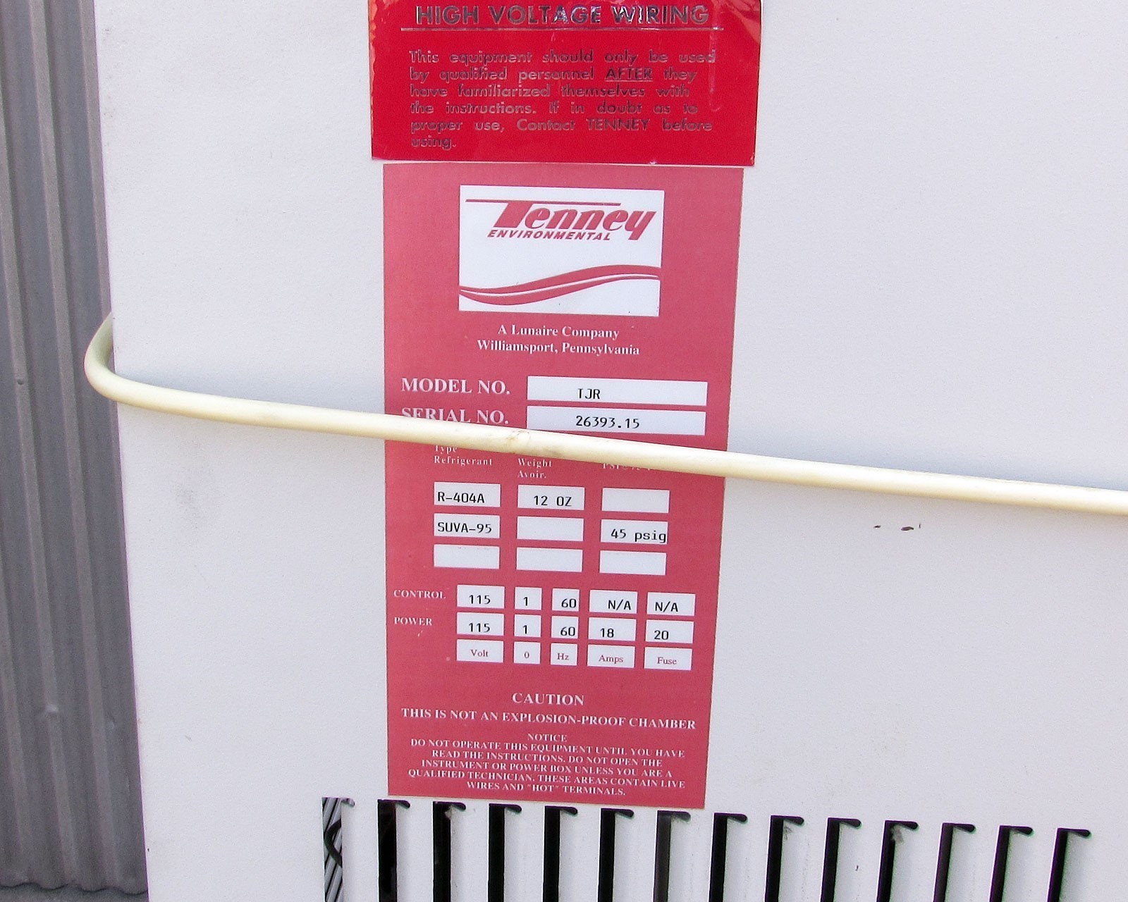 Tenney JR TJR Compact Environmental Temperature Test Chamber: -70°C to +200°C