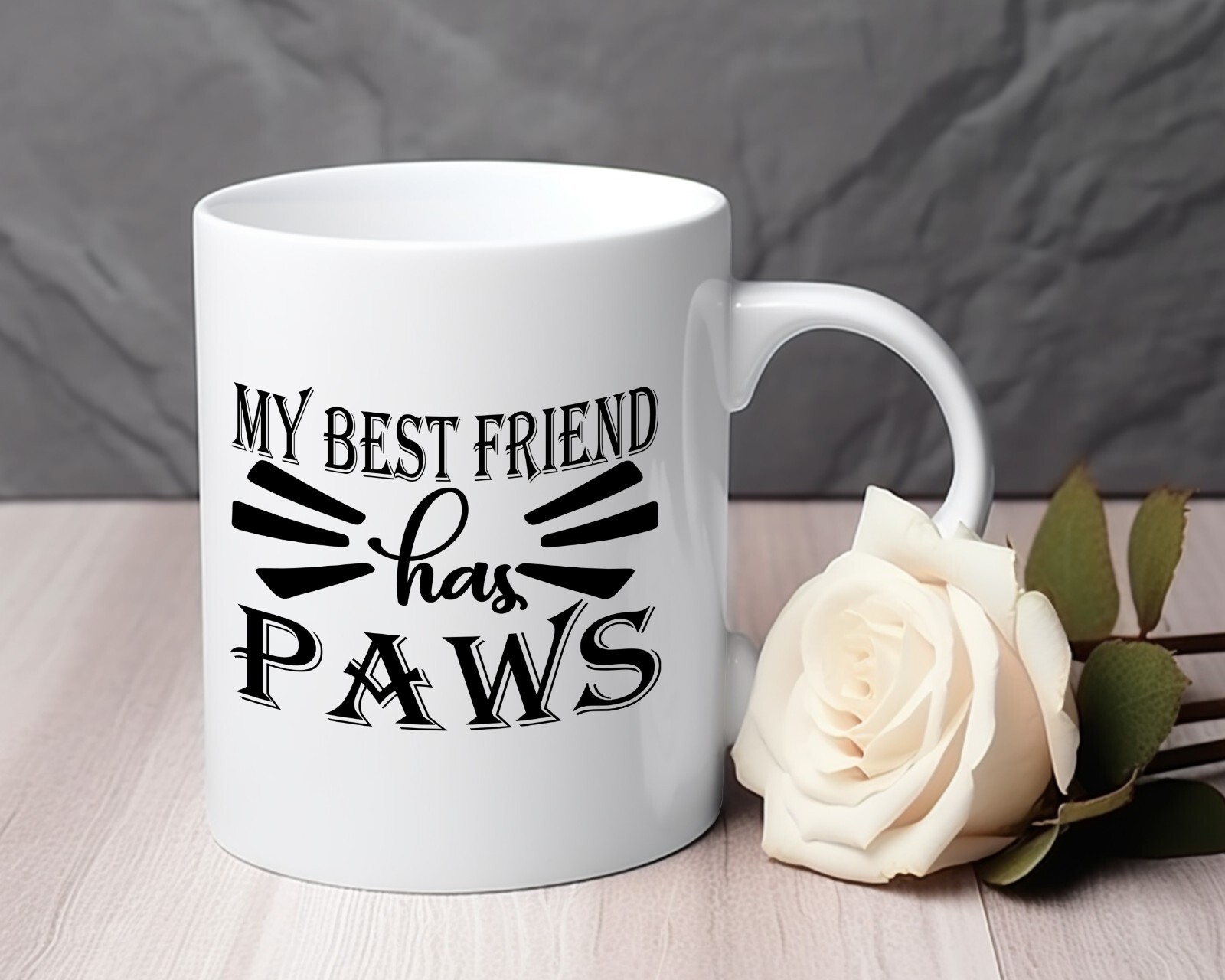 dog best friend has paws Novelty Mug 11 oz funny gift