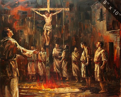 Saint Lawrence Martyrdom oil painting 8x10 Print
