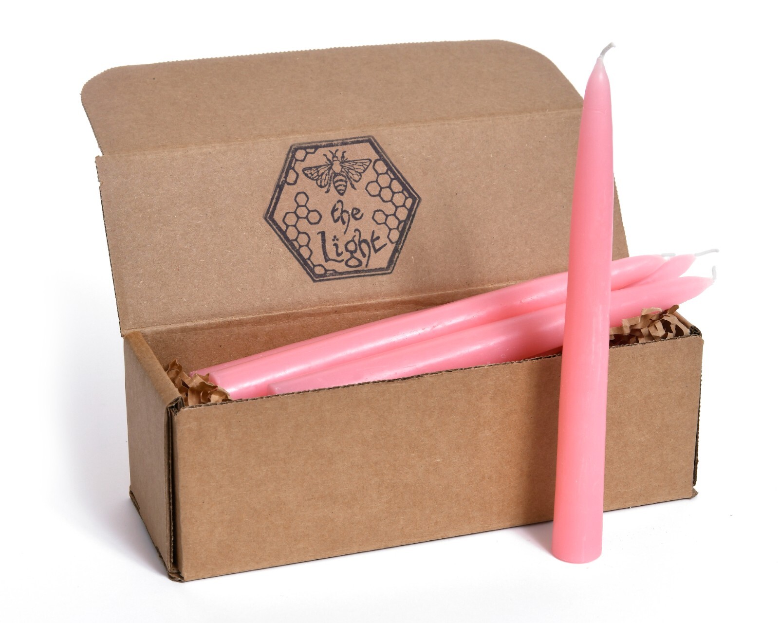 100% Pure Beeswax Taper Candles Dipped Style Unscented Choose Your Color & Size