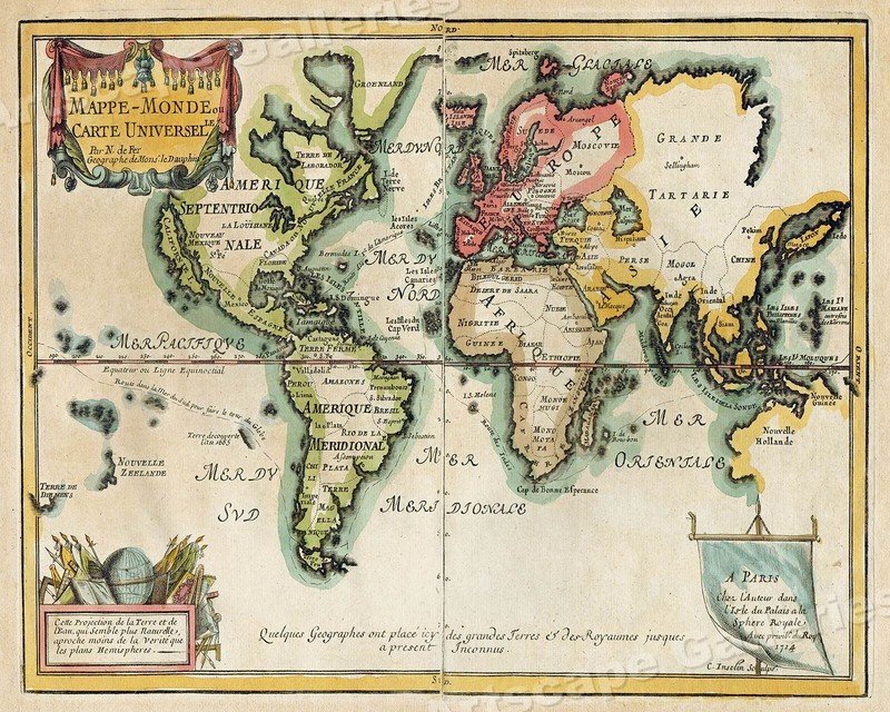 絵画 Old Western Map of Japan 1700s World Map 絵画 Old Western Map of Japan 1700s World Map Map of Japan