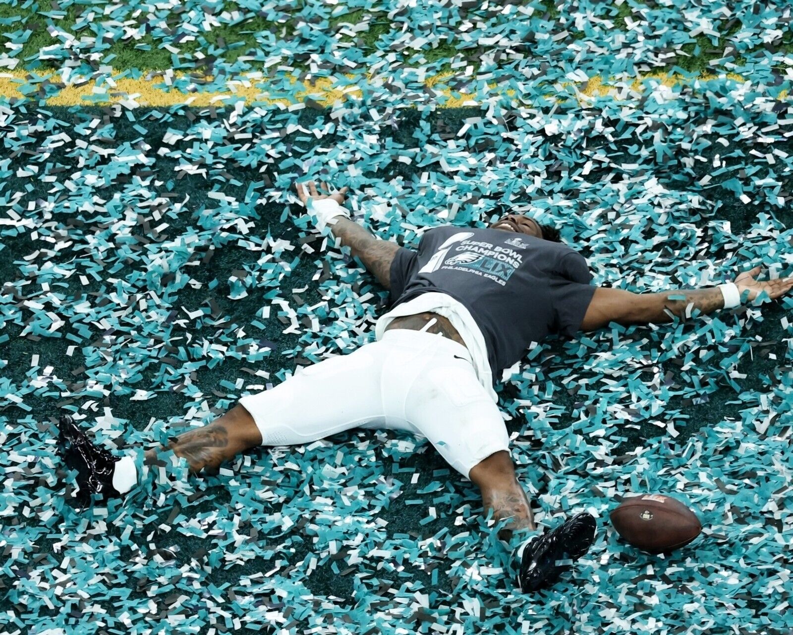 CJ Gardner-Johnson Super Bowl LIX Champion Confetti Eagles CJ Gardner-Johnson Super Bowl LIX Champion Confetti Eagles