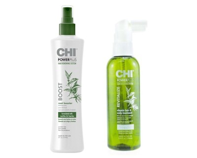 CHI Powerplus Vitamin Hair & Scalp Treatment 3.5 oz & Root Booster 6 oz Bundle