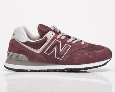 

New Balance 574 Мужские бордовые белые повседневные спортивные кроссовки для образа жизни, Красный, New Balance 574