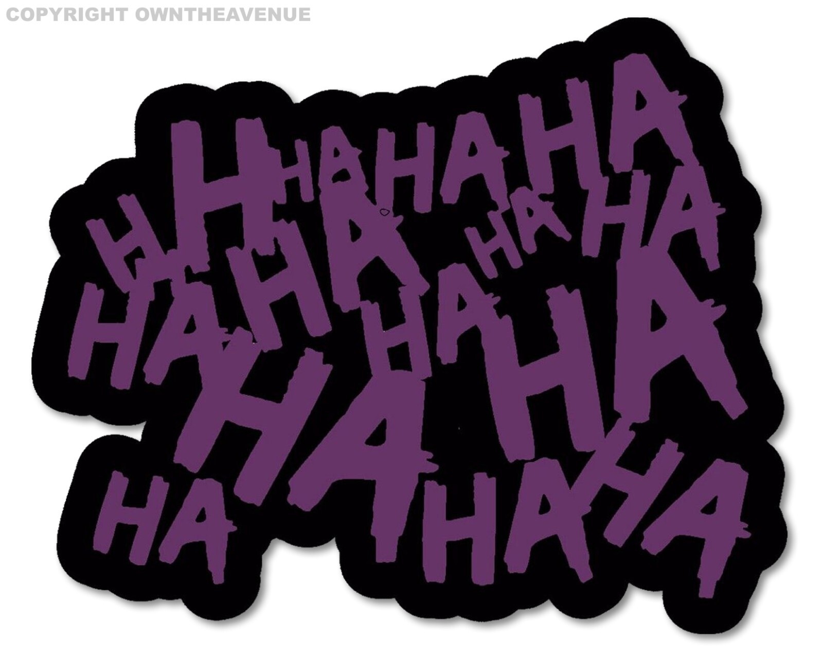 Haha Sticker Decal Joker Serious Evil Body Window Car Purple