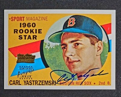 2001 Topps Team Topps Legends Auto Carl Yastrzemski #TT8R Auto HOF MLB Red Sox