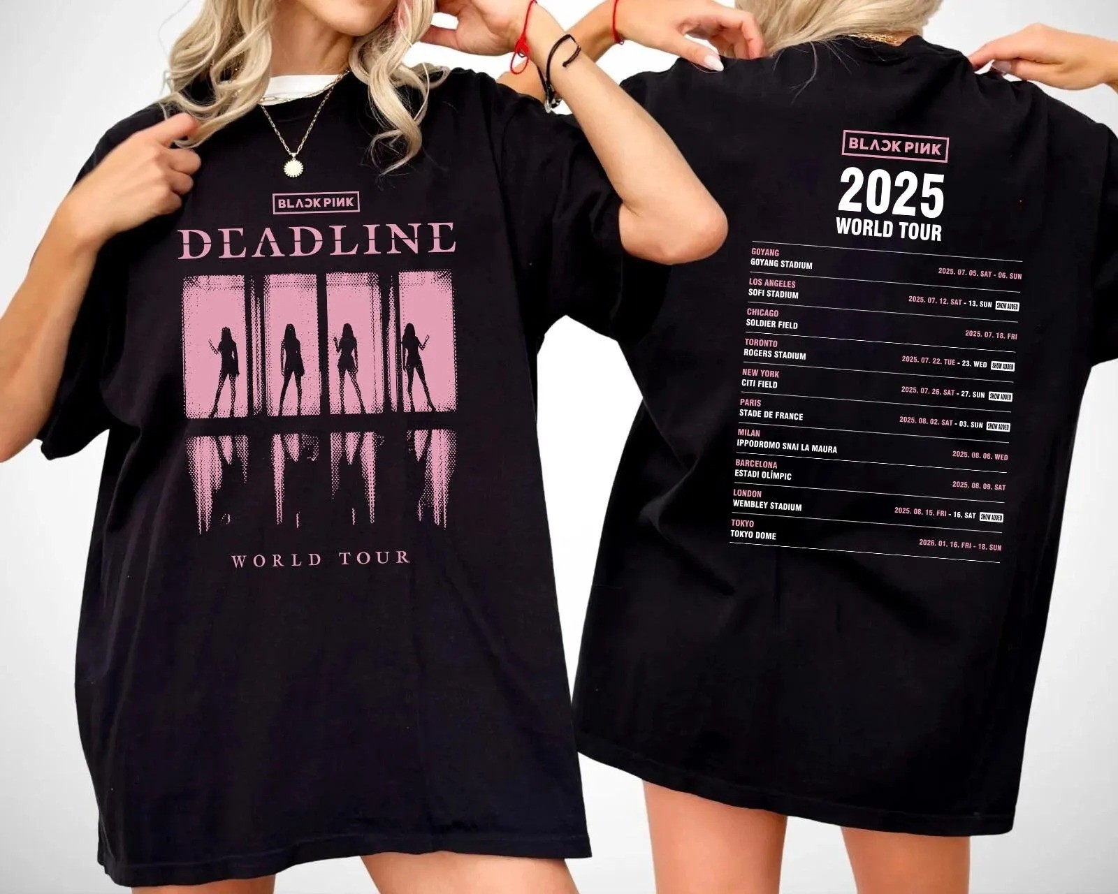 BLACKPINK DEADLINE TOUR Tシャツ CROP TEE L BLACKPINK - BLACKPINK DEADLINE TOUR CROP TEE チャコール Lの