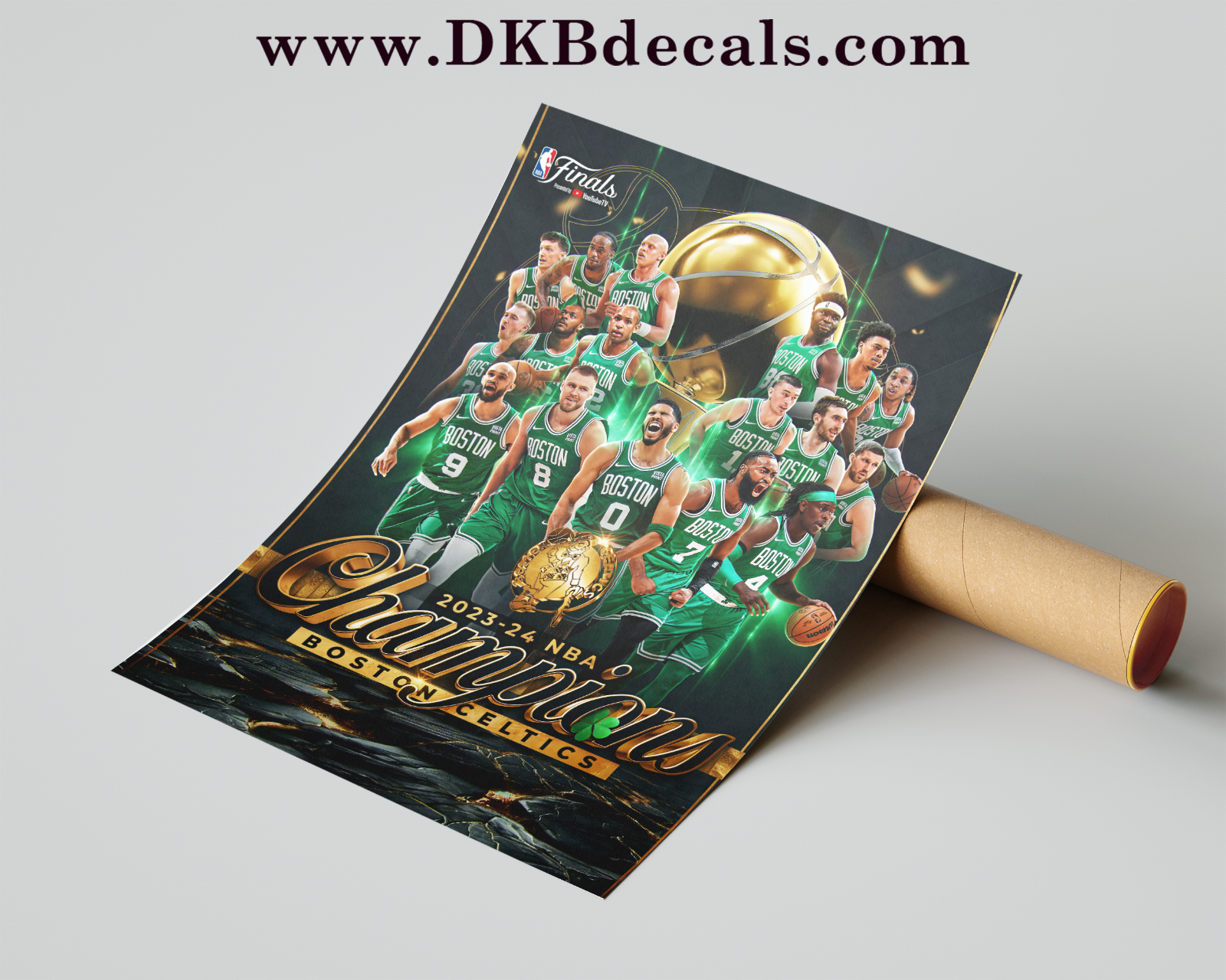 NBA Finals 2024 Champions Boston Celtics Poster - Various Sizes up to 13" x 19"