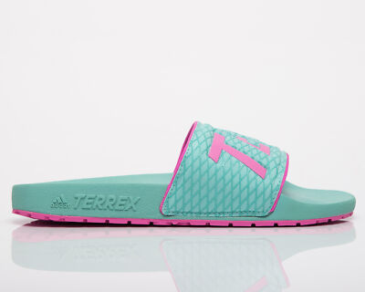 

Adidas Terrex Adilette Женские кислотные мятно-розовые повседневные шлепанцы Lifestyle Сандалии, Зеленый, adidas Terrex Adilette