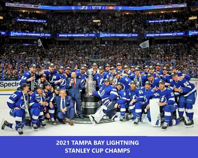 2021 TAMPA BAY LIGHTNING 8X10 TEAM PHOTO HOCKEY STANLEY CUP CHAMPS 