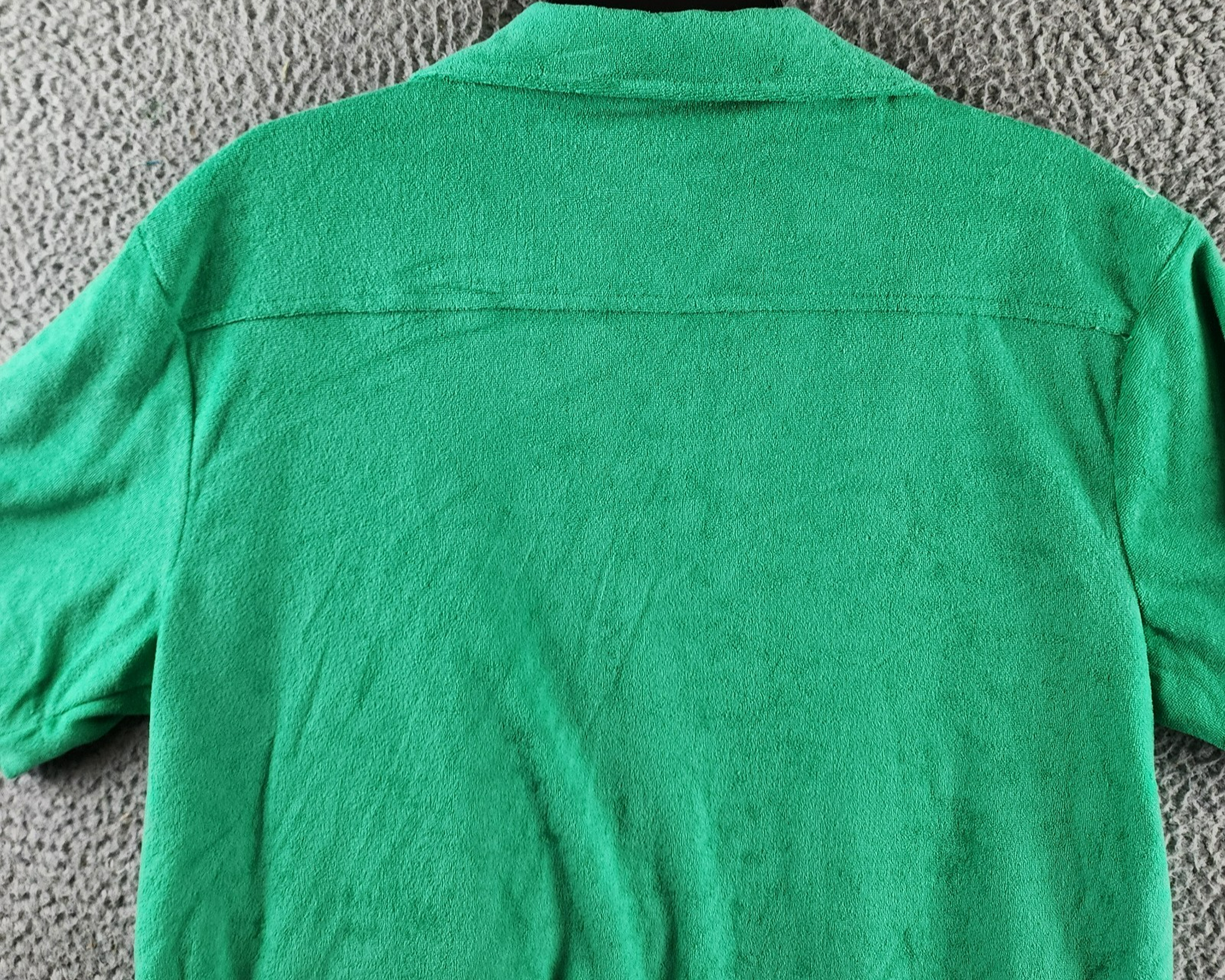 Elan Button Front Cover Up Shirt Women's S Green Bright Collared Pockets S/S - Picture 14 of 14