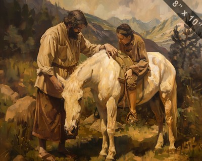 The Good Samaritan oil painting 8x10 Print