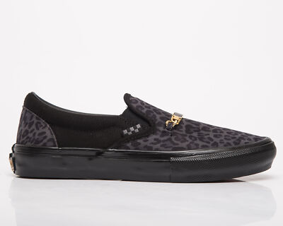 

Vans Skate Slip-On унисекс мужские женские кроссовки Cheetah Black Lifestyle кроссовки, Черный, Vans Skate Slip-On