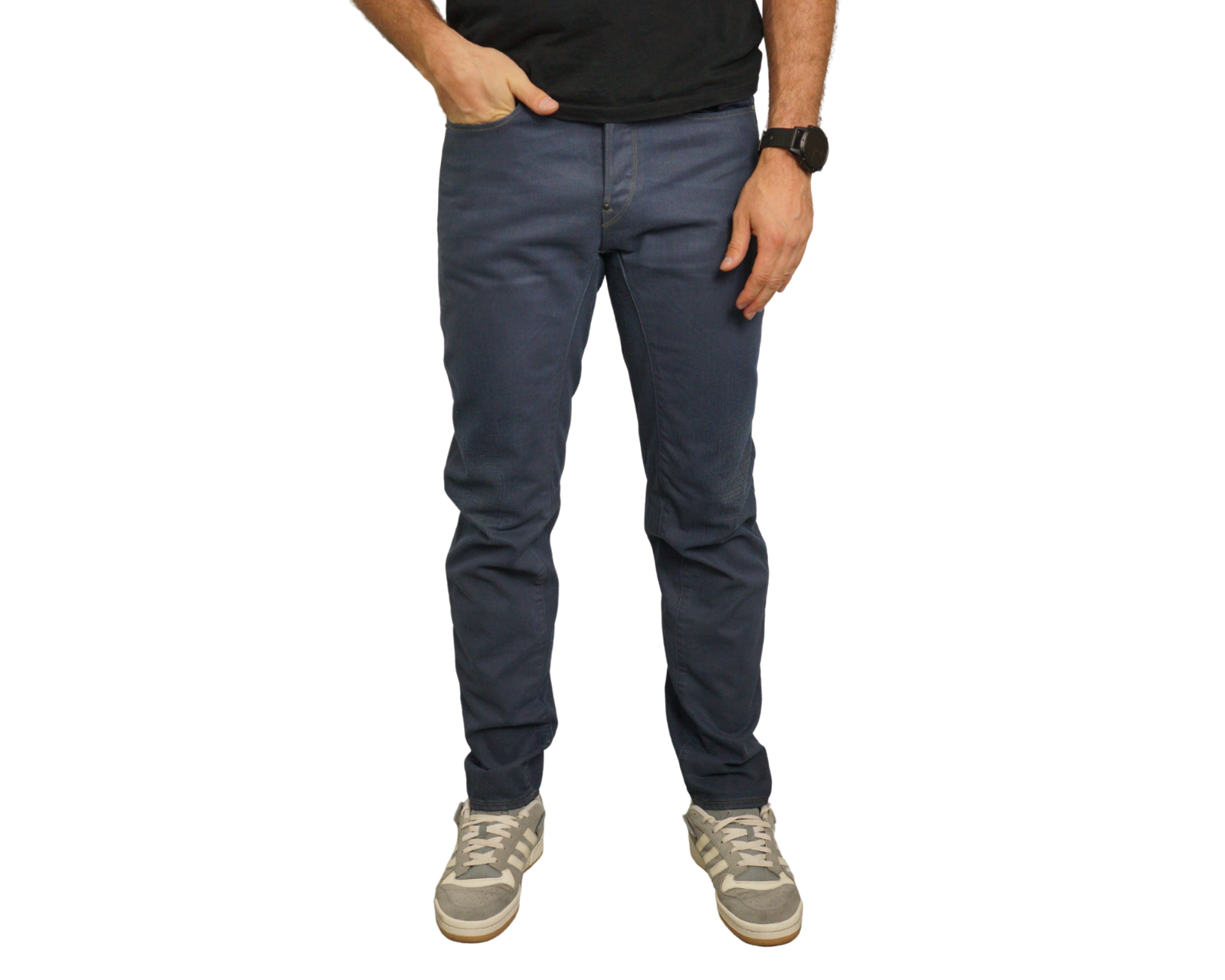 Men G-Star A Crotch Tapered Jeans Blue Cotton Slim Fit Size
