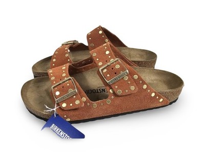Birkenstock Arizona Rivet Border Narrow Fit - Pantolette flach Größe 38, 42, 43