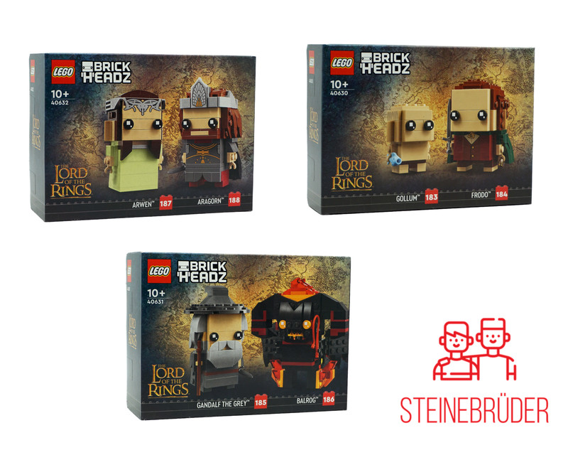 Lego Â® Brickheadz Herr Der Ringe 40630 40631 40632 Frodo Gollum Gandalf Ovp