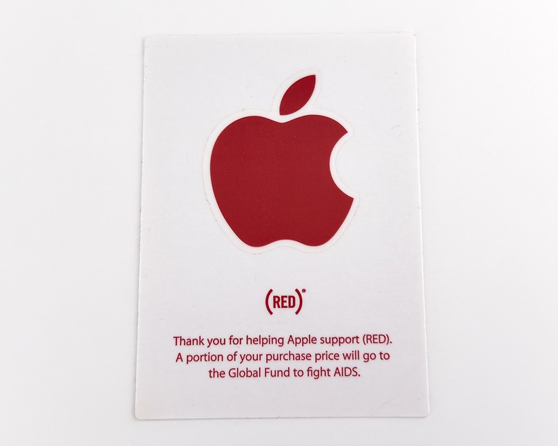 Apple Employee - Product Red Promotional Sticker - World Aids Day
