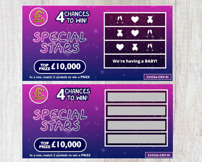 Pregnancy Announcement scratch card "We’re having a BABY" baby reveal cards