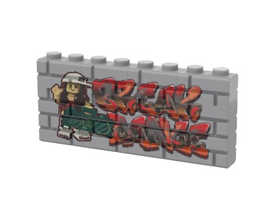 Custom UV Print on LEGO Bricks - Graffiti BreakDance LBG