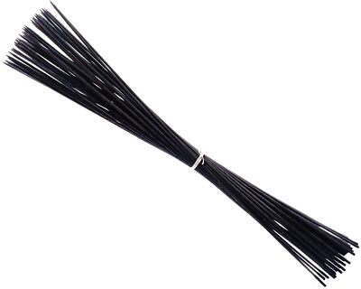 50 schwarze Blumenstäbe Splittstäbe Pflanzenstütze Rankstäbe 90cm Ø6mm