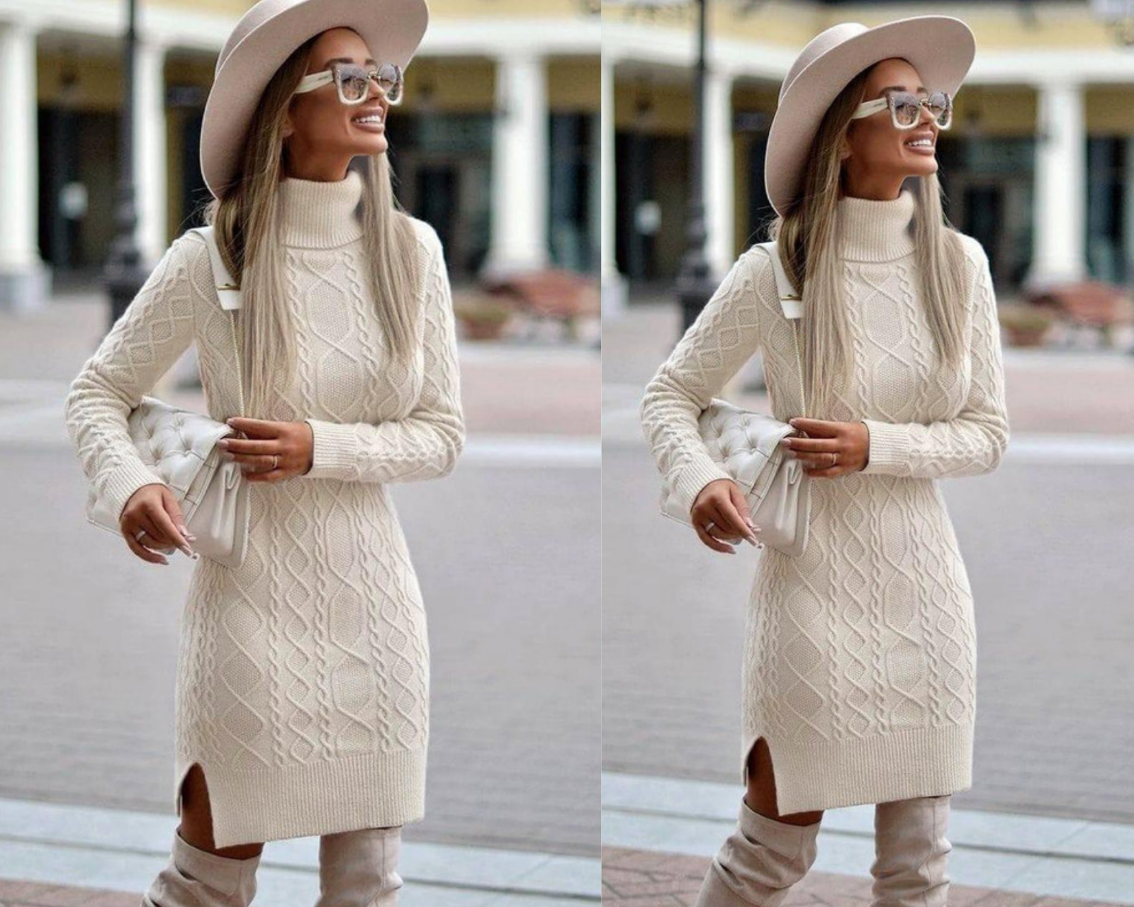 Sweater dress hotsell outfit winter