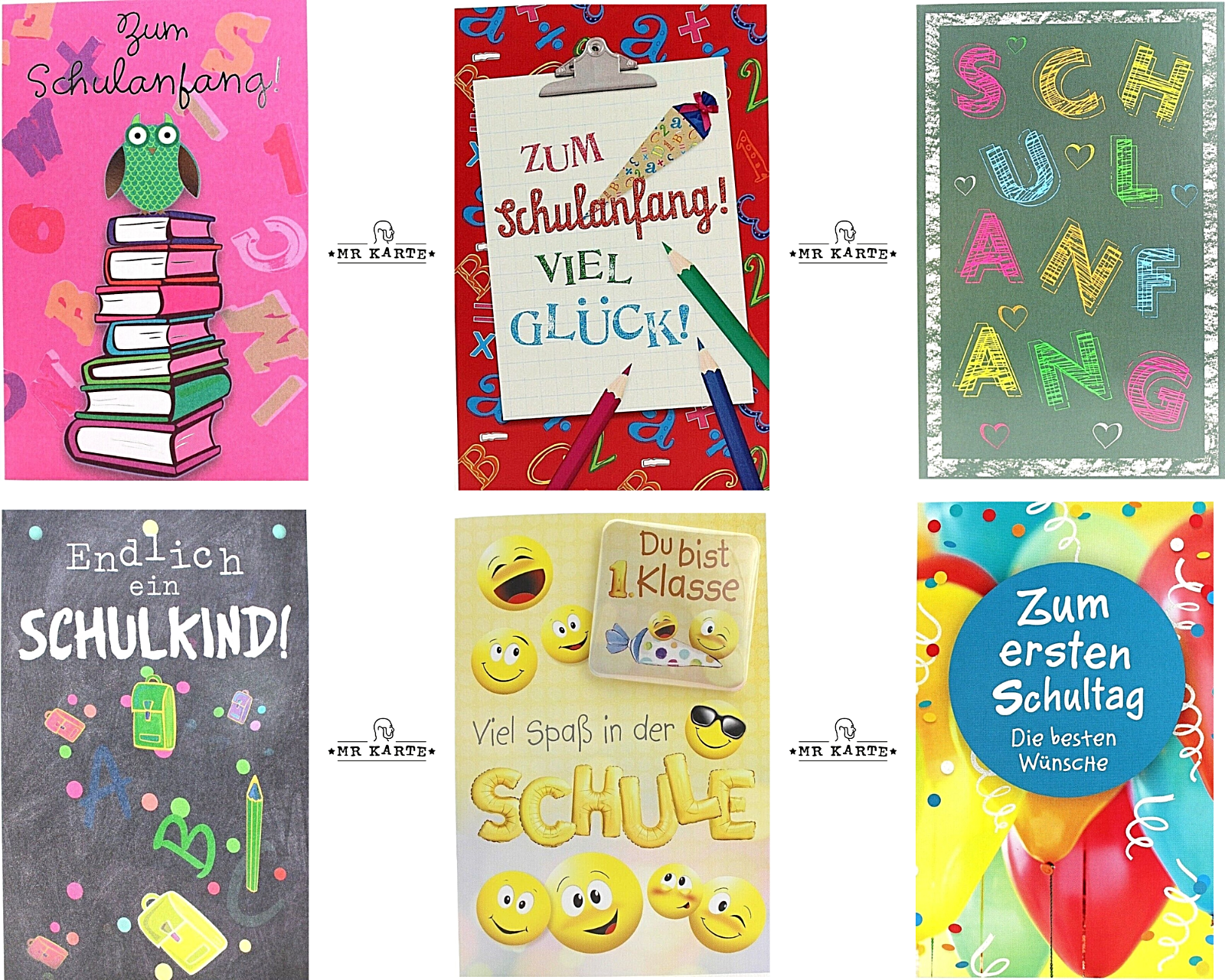 Einschulungskarte Mit Alphabet Motiv – DIN B6 Klappkarte Inkl. Umschlag, Made In Germany