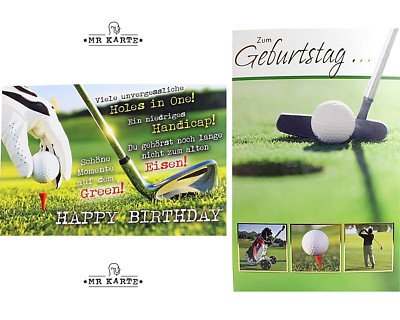 Karte Glückwunschkarte Golf Klappkarte Geburtstagskarte Golfkarte Golfer Spruch