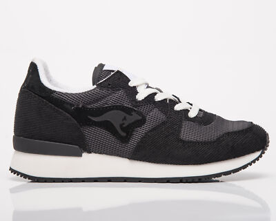 

KangaRoos Aussie Micro Cord Мужские и женские низкие кроссовки унисекс черного и серого цвета, Черный, KangaRoos Aussie Micro Cord