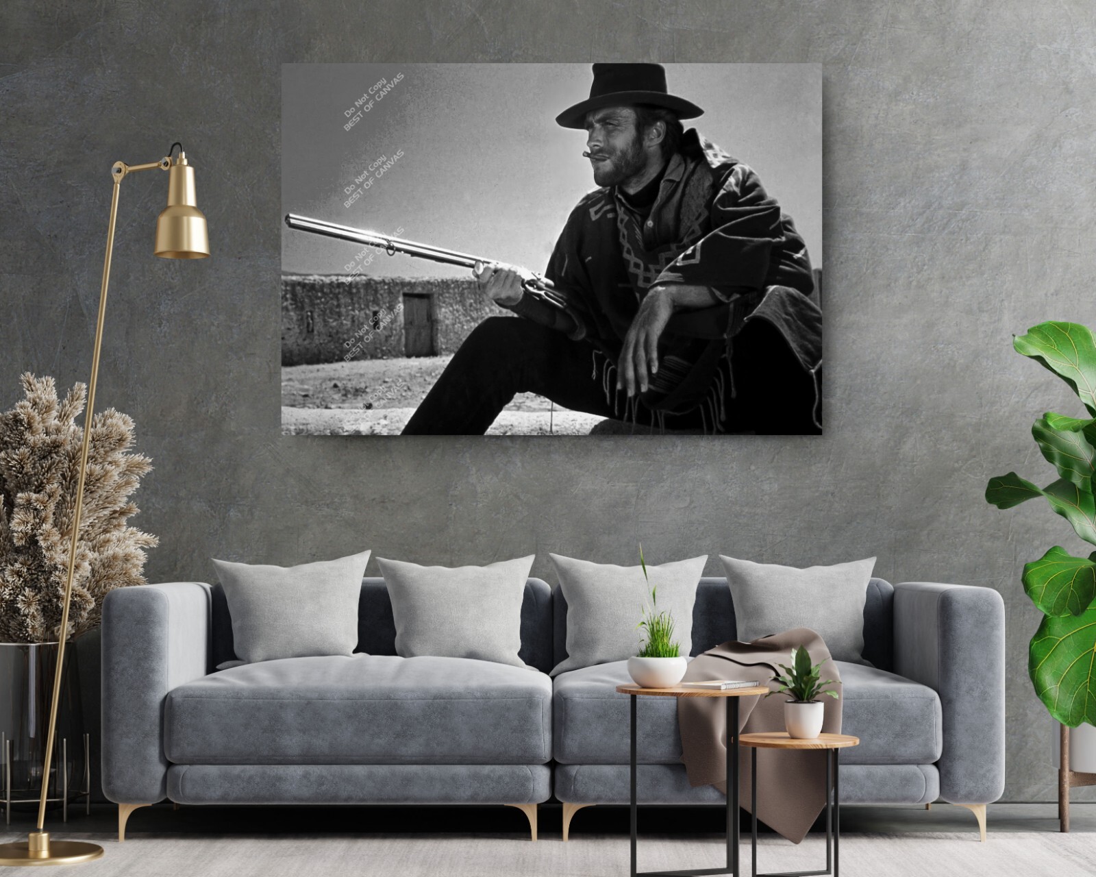 Clint Eastwood The Good, the Bad and the Ugly Western Large Poster Painting Art 