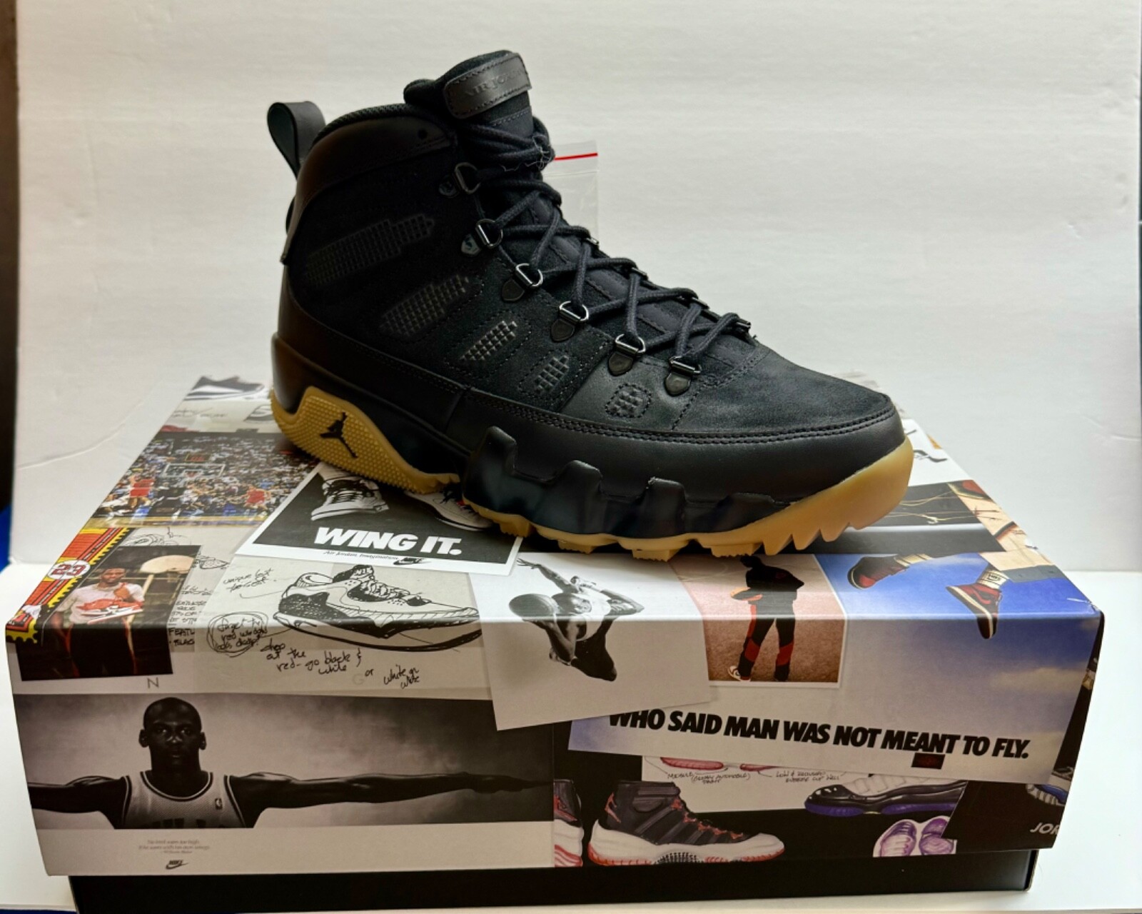 Jordan 9 Retro Boot NRG Black Gum Size 10