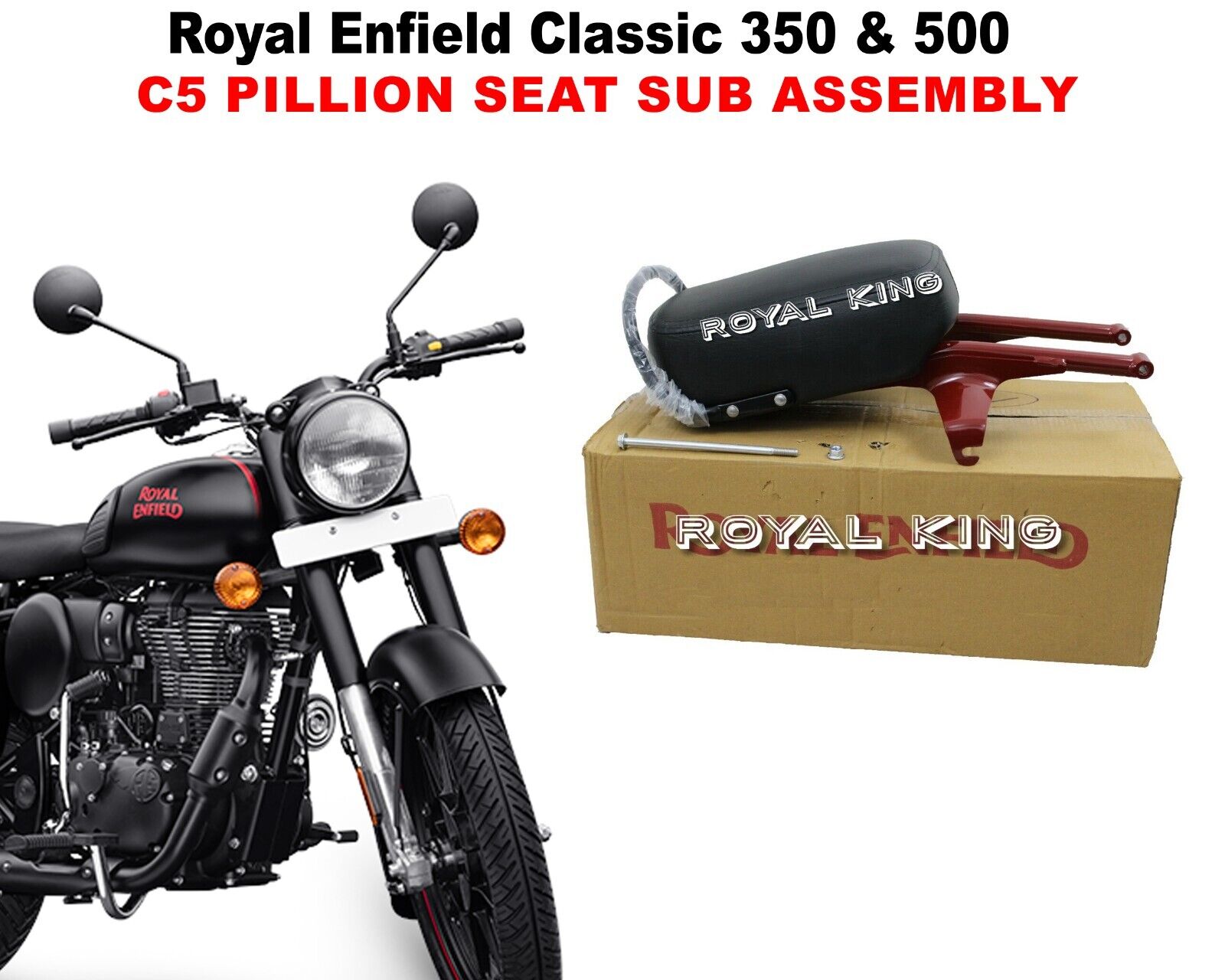 Royal enfield classic 500 pillion seat top