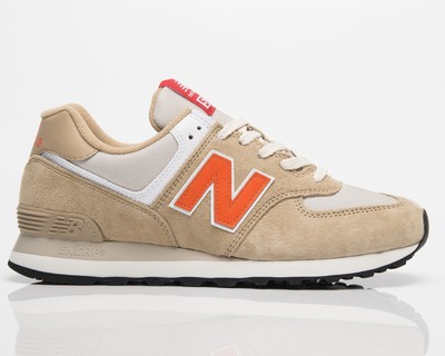 

New Balance Unisex 574 Мужские костяной/оранжевый, Бежевый, New Balance Unisex 574