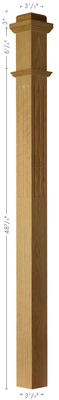 F-4075 Poplar Fluted Box Newel Post