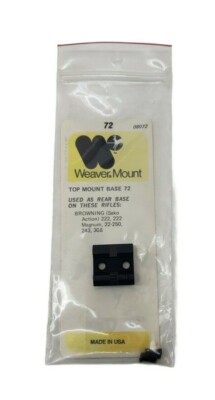 WEAVER Top Mount Base - #72 08072 NIP
