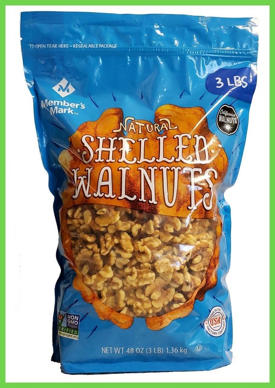 Natural Shelled Walnuts {3 lbs.}Member's Mark. FREE SHIPPING.