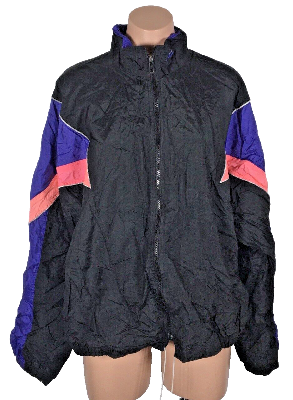 ジャケット・アウター 90s rare Reebok monotone poly jacket Vintage 90s Reebok Nylon Windbreaker Jacket XL Colorful