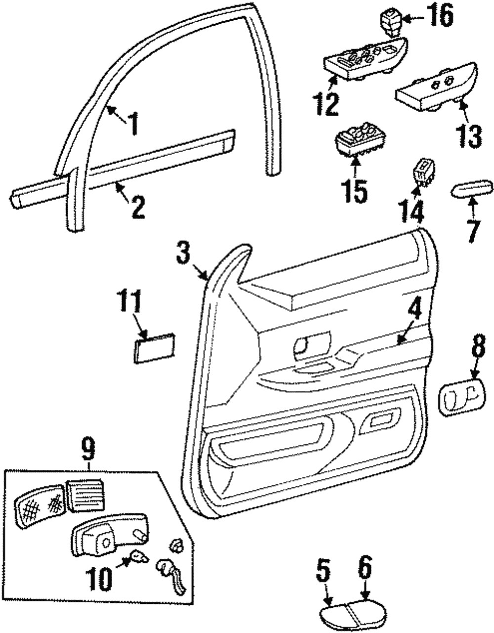 Genuine Ford Pull Pocket XW7Z-5422634-AAA