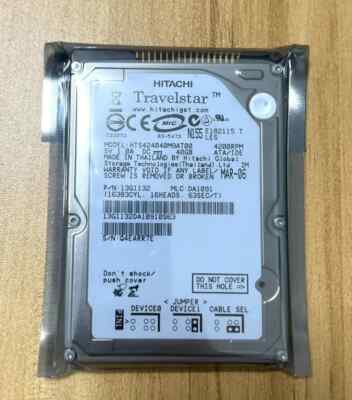 HITACHI 2.5'' 40 GB IDE/PATA 4200 RPM 2MB HDD HTS424040M9AT00 Laptop Hard Driver
