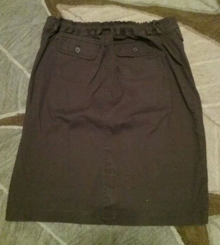 Liz Lange MATERNITY Small Size 6 Brown Pencil Skirt Stretch Modest - CUTE!