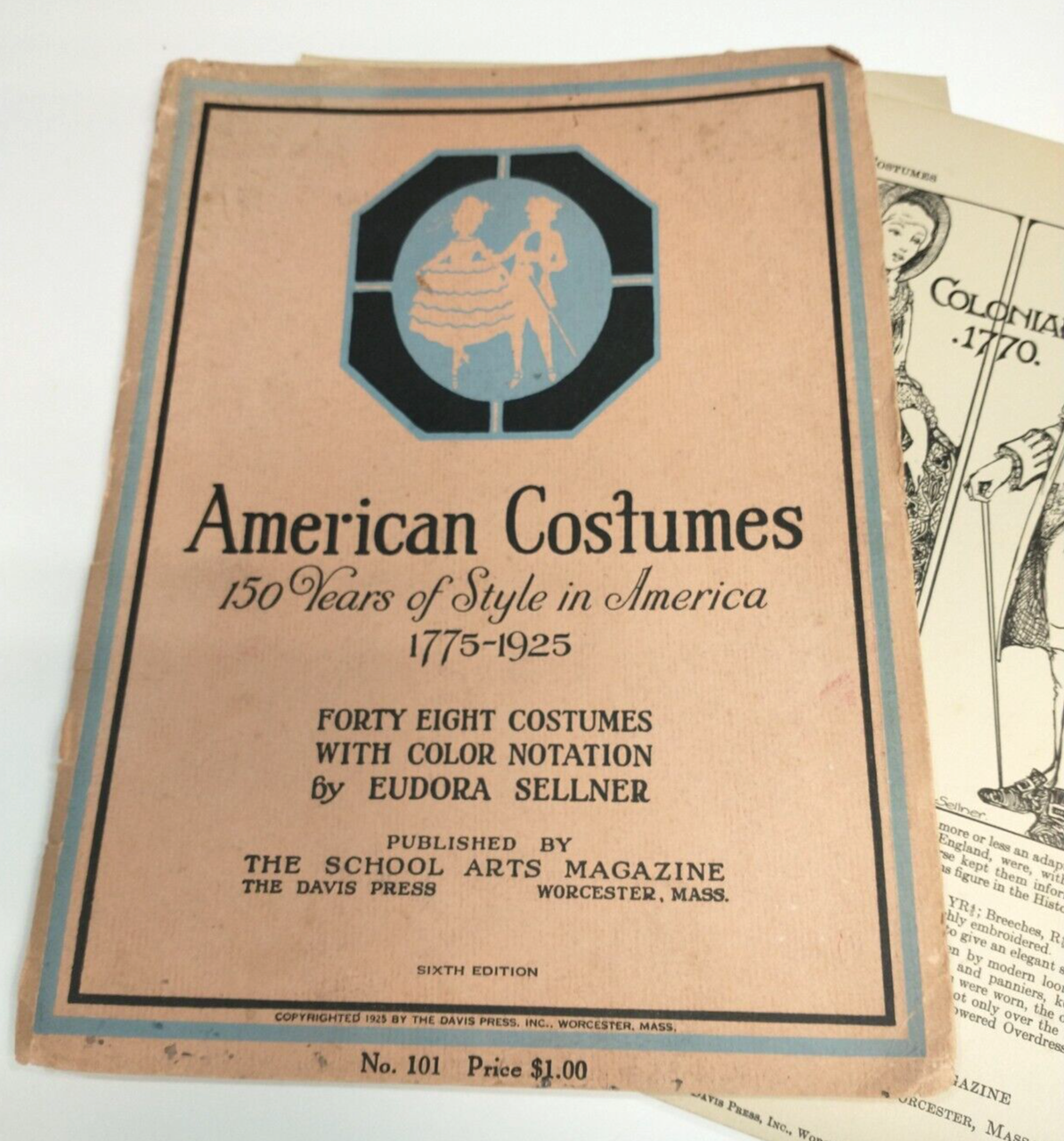 American Costumes Designs 1775-1925 By Eudora Sellner 1925 Davis Press