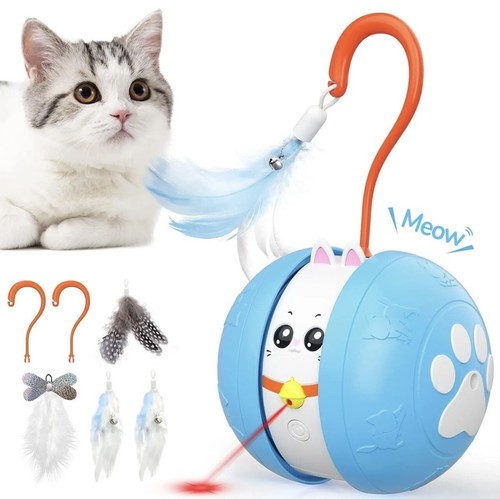 - Automatic Interactive Cat Laser Toy Rechargeable Cat Ball Toys
