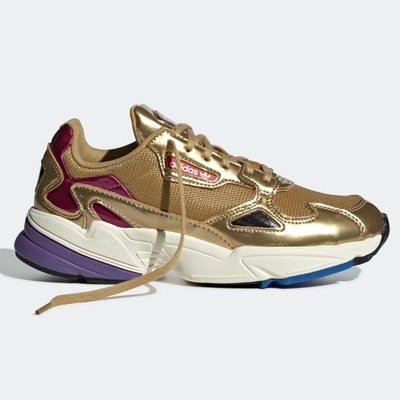 NWB Adidas Women s Originals Falcon Shoes Gold Metallic Size 9 Sneakers CG6247 eBay