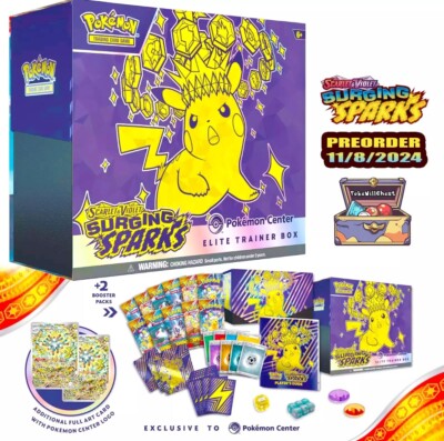 Pokémon Surging Sparks Pokemon Center Elite Trainer Box ETB (PRE ORDER)