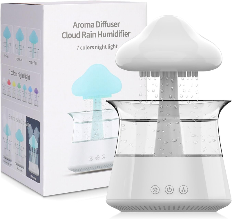 Cloud Rain Humidifier for Bedroom & Large Room Water Drip Hu
