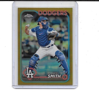 2024 TOPPS CHROME WILL SMITH GOLD REFRACTOR # 25/50 DODGERS